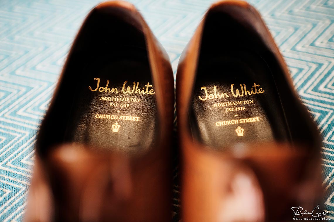 groom brown shoes John White