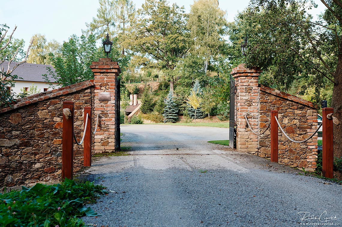 Entrance to a wedding area of Hodejovice mill
