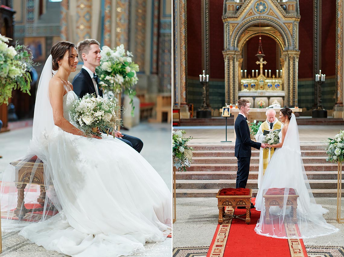 Prague wedding ceremony in church