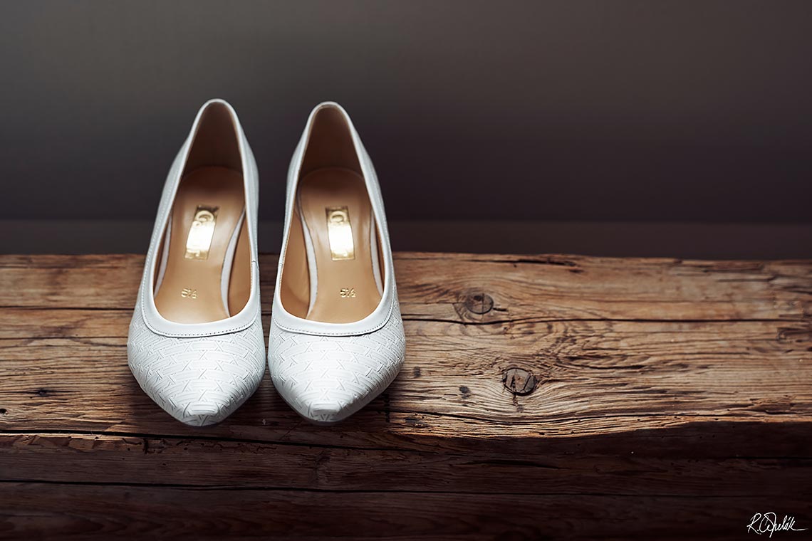 bridal wedding shoes detail