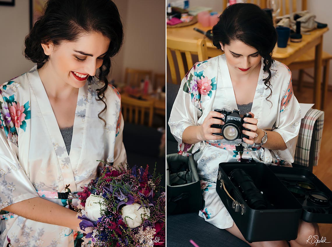 snapshots of bride during getting ready