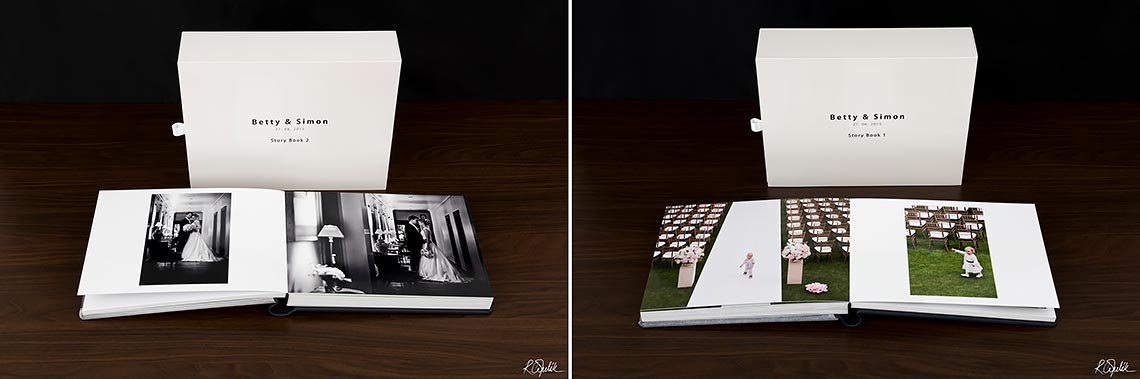 wedding albums with boxes