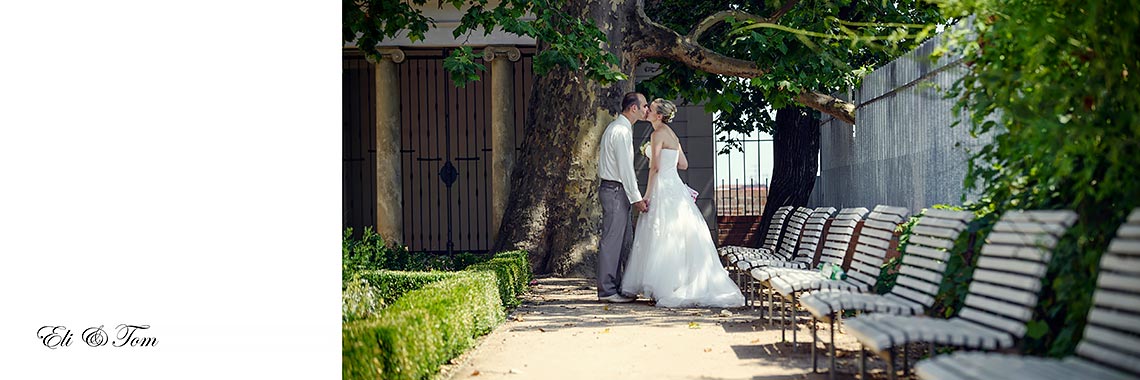 wedding photography at park in Brno