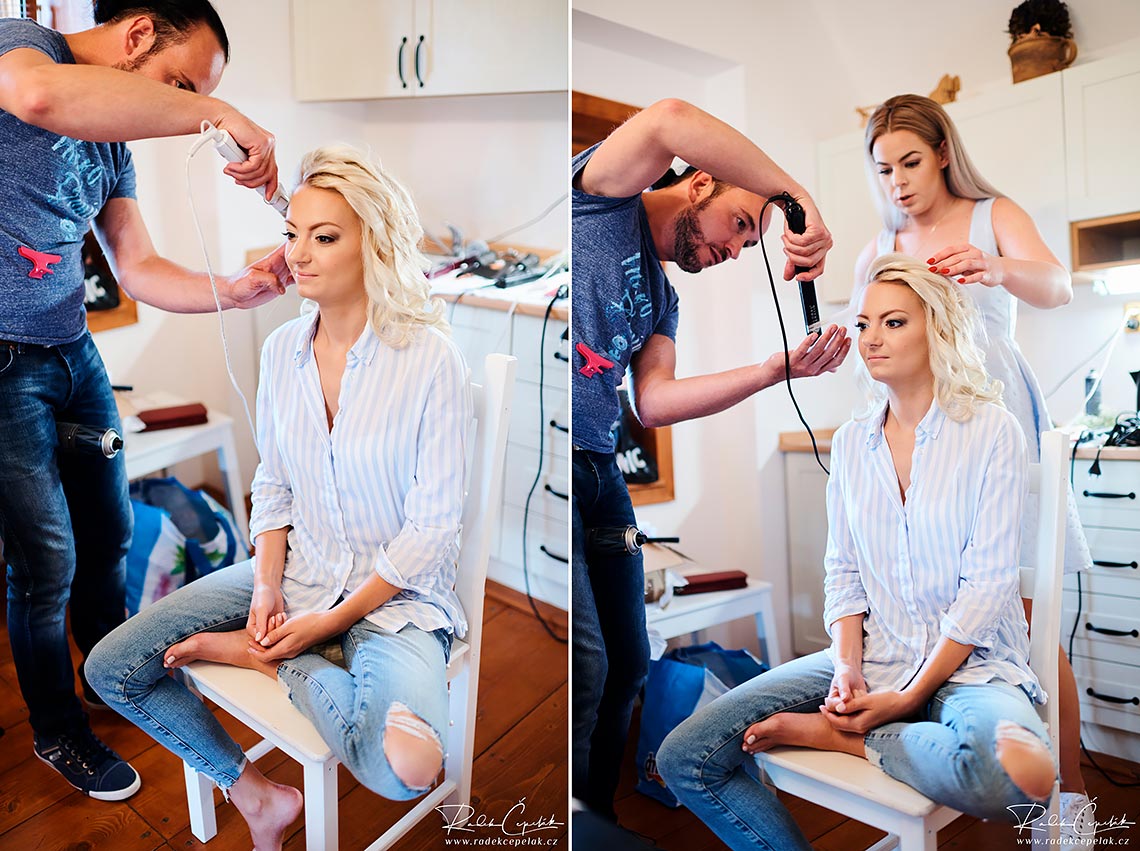 getting ready of bride