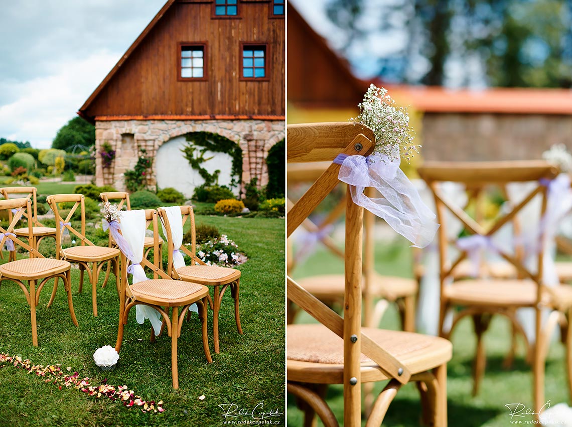 wooden wedding ceremony chairs