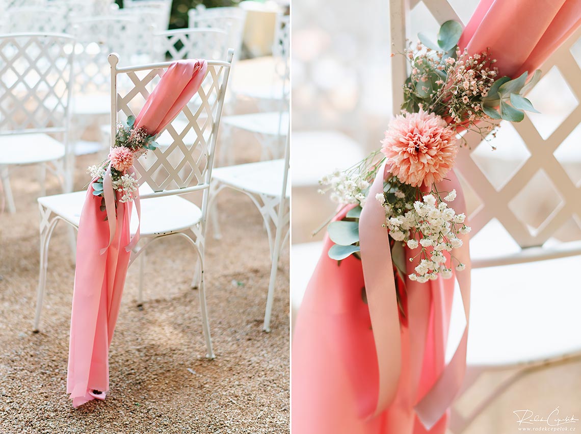 wedding floral chair decoration