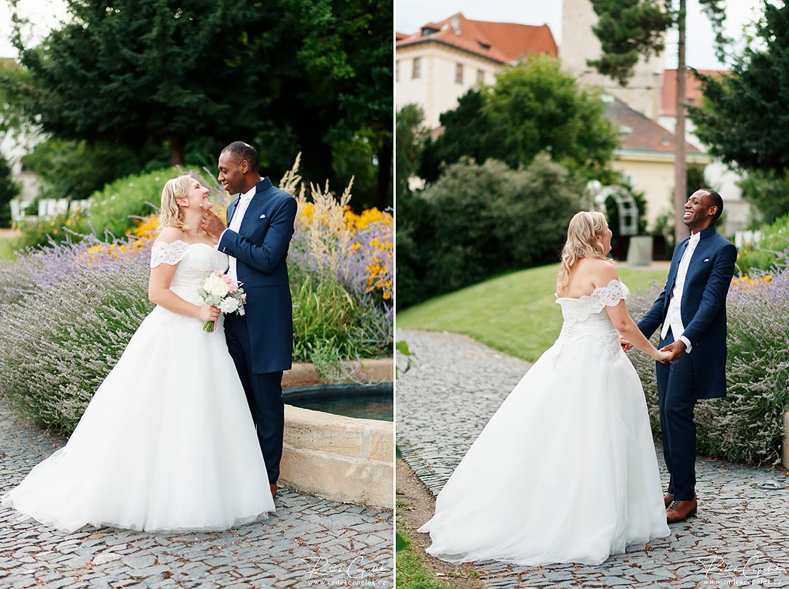 bride and groom wedding photo in Villa Richter