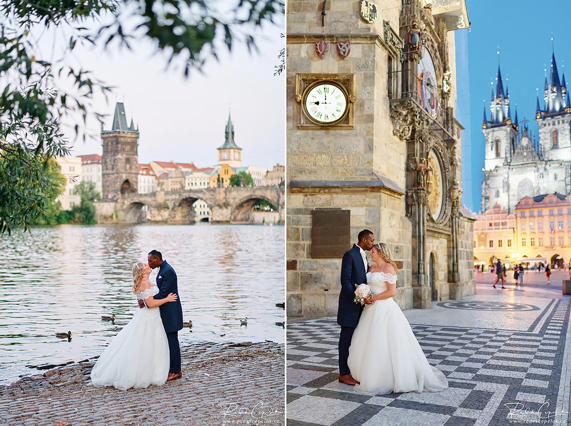 Charles Bridge and Old town square wedding photography