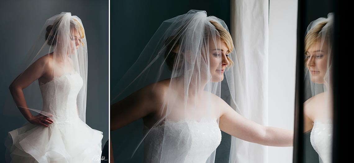 bride portrait by the window