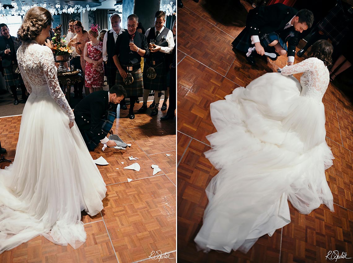 Czech wedding habit of cleaning broken dish