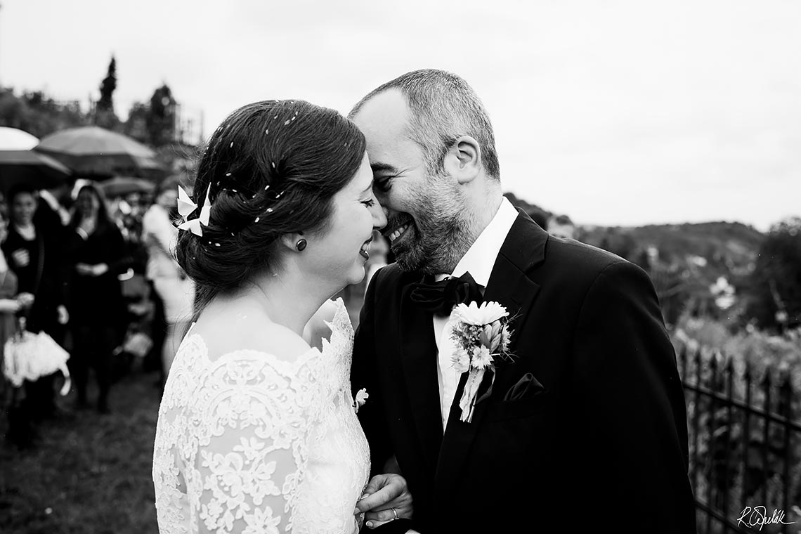 bride with groom in love