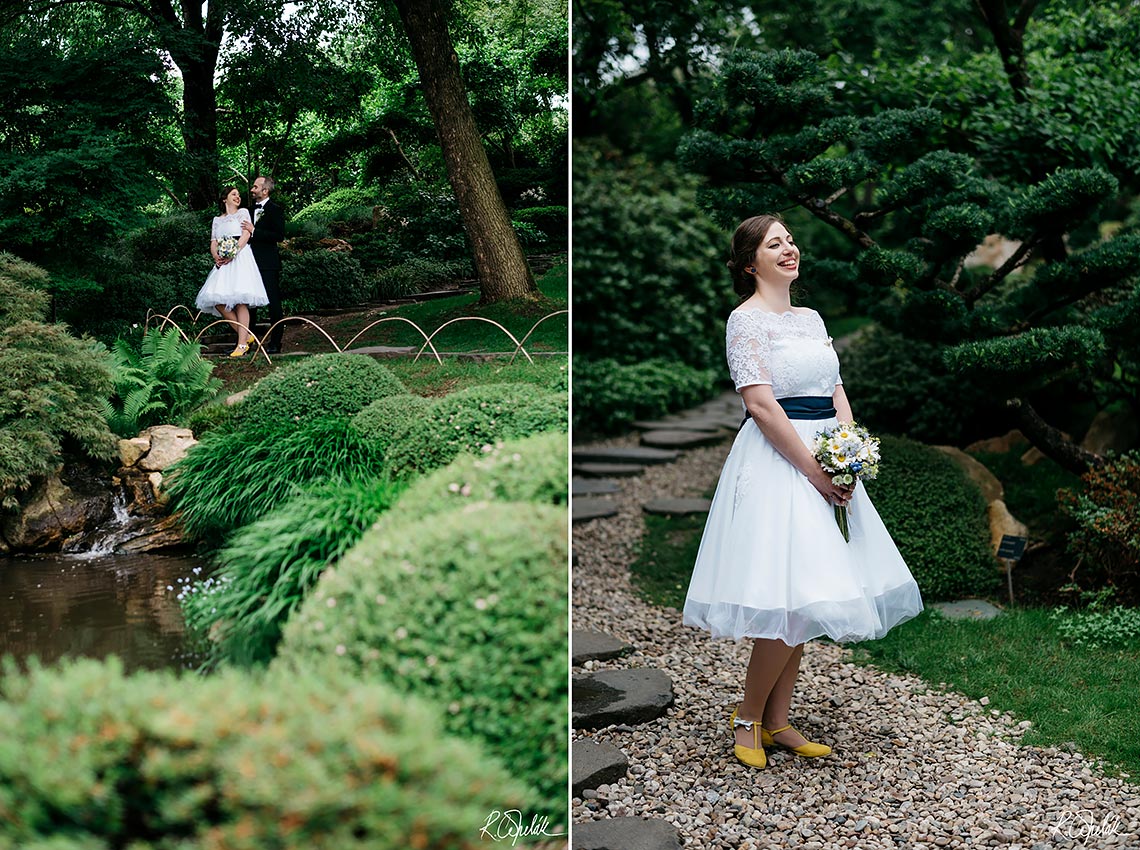 wedding at botanical garden in Prague