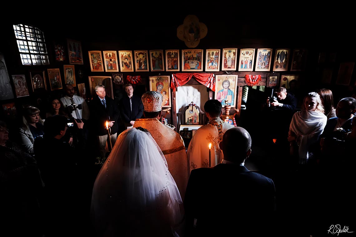 wedding ceremony in the Church of the Archangel Michael at Petrin in Prague