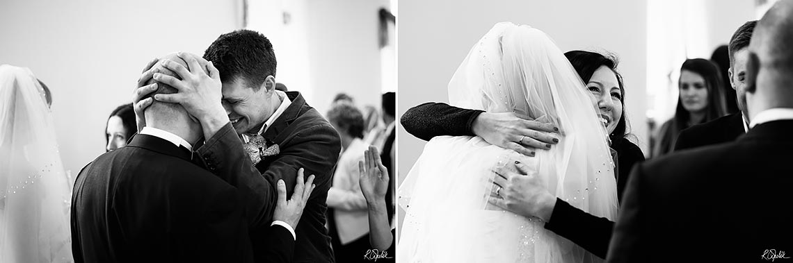 wedding guests at hotel Certousy in Prague