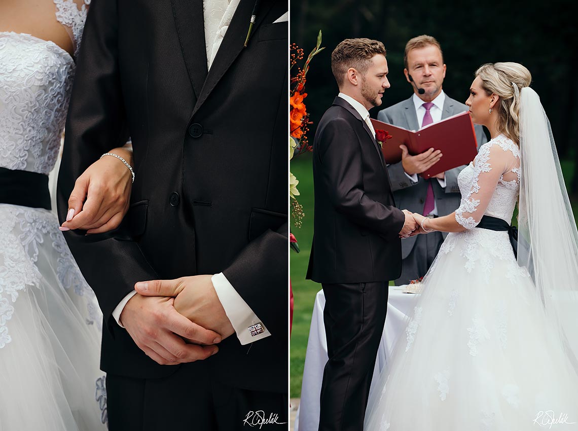 wedding ceremony at Chateau St. Havel in Prague