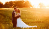 sunset wedding photography in the nature