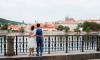 Prague castle view wedding photography