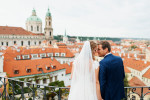 Vrtba garden wedding photography Prague view