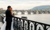 Wedding photography view at Charles bridge in Prague