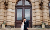 Wedding photography in Prague next to concert hall Rudolfinum
