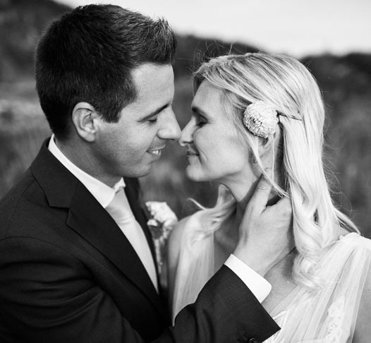 romantic black and white wedding photography