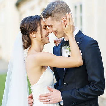 wedding photo of newlyweds